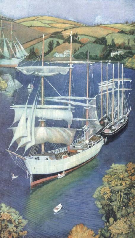 Brigs on the Fowey Estuary, Joseph E.Southall